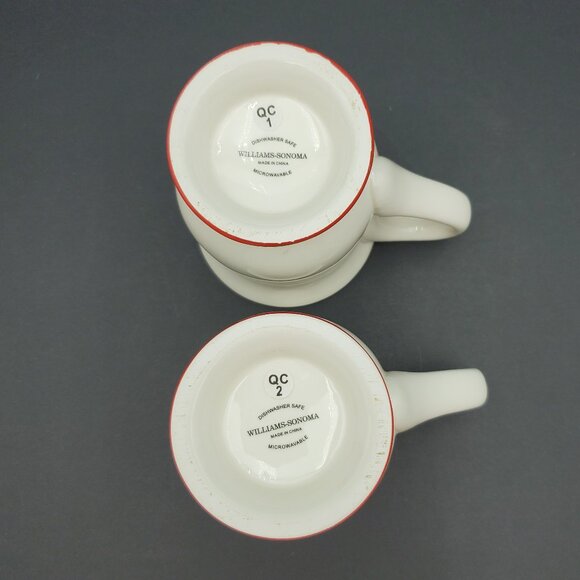 Williams Sonoma Snowman Chef Mugs Williams-Sonoma Footed Snowmen Mugs - Picture 3 of 7